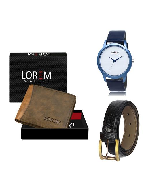 belt, wallet & watch gift combo - 19364368 - Very Small Image - 1