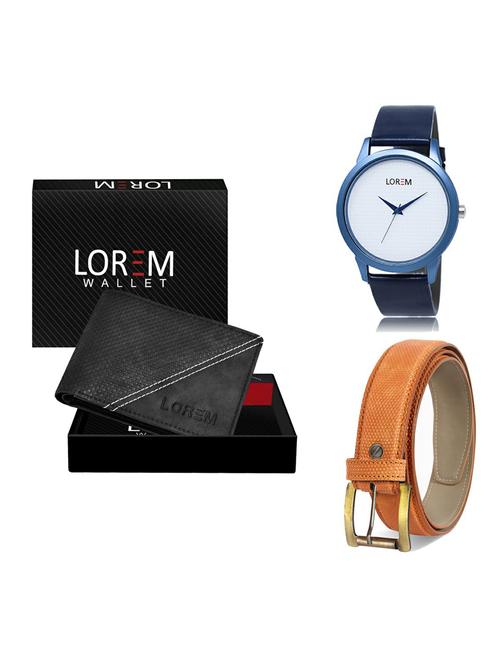 belt, wallet & watch gift combo - 19364394 - Very Small Image - 1
