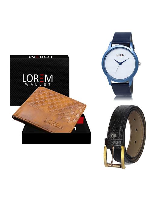 belt, wallet & watch gift combo - 19364401 - Very Small Image - 1