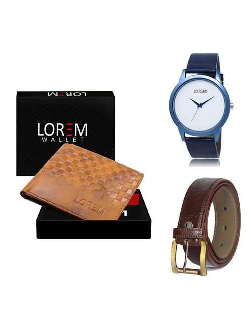 belt, wallet & watch gift combo - 19364402 - Very Small Image - 1