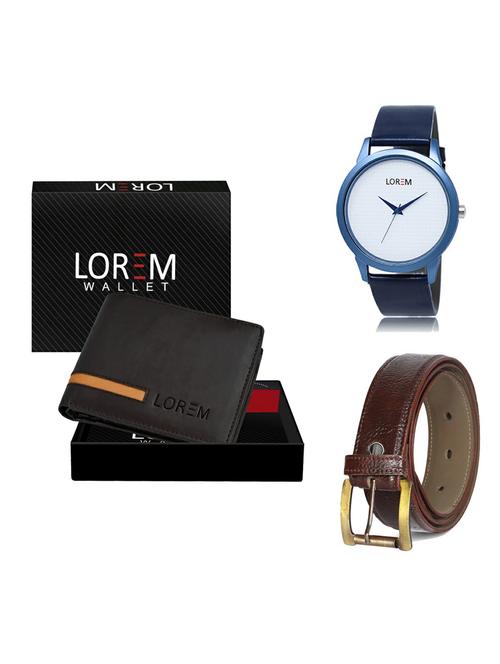 belt, wallet & watch gift combo - 19364420 - Very Small Image - 1