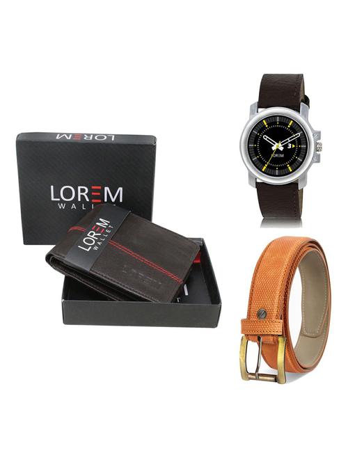 belt, wallet & watch gift combo - 19364445 - Very Small Image - 1
