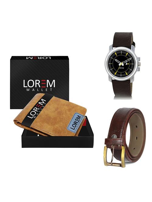 belt, wallet & watch gift combo - 19364459 - Very Small Image - 1