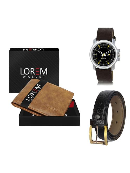 belt, wallet & watch gift combo - 19364464 - Very Small Image - 1