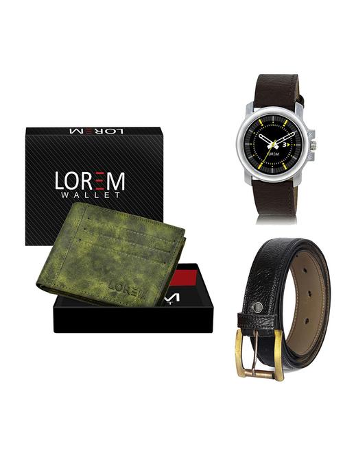 belt, wallet & watch combo - 19364476 - Very Small Image - 1