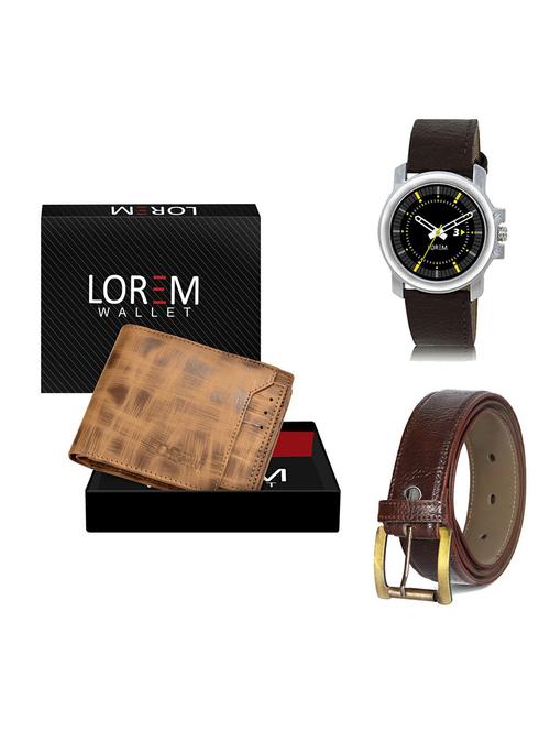 belt, wallet & watch combo - 19364489 - Very Small Image - 1