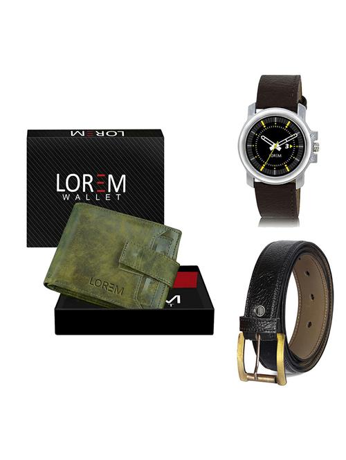 belt, wallet & watch combo - 19364491 - Very Small Image - 1