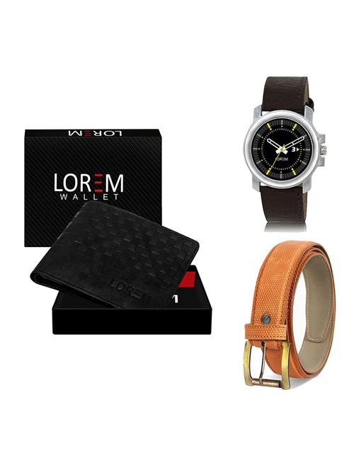 belt, wallet & watch gift combo - 19364576 - Very Small Image - 1