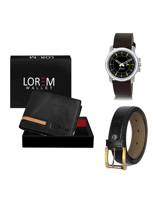 belt, wallet & watch gift combo - 19364600 - Very Small Image - 1