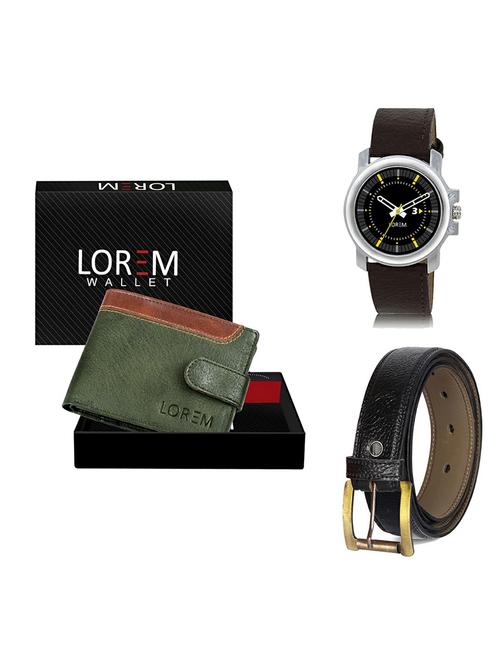 belt, wallet & watch gift combo - 19364622 - Very Small Image - 1