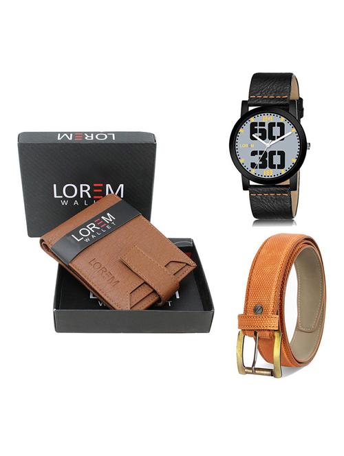 belt, wallet & watch gift combo - 19364648 - Very Small Image - 1