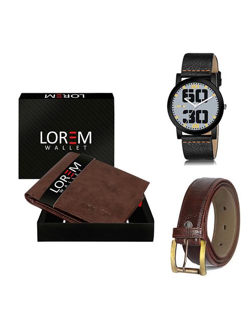 belt, wallet & watch gift combo - 19364656 - Very Small Image - 1