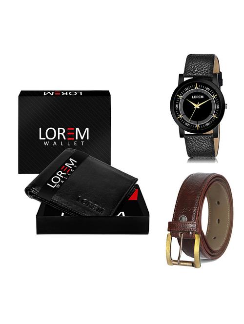 belt, wallet & watch gift combo - 19364800 - Very Small Image - 1