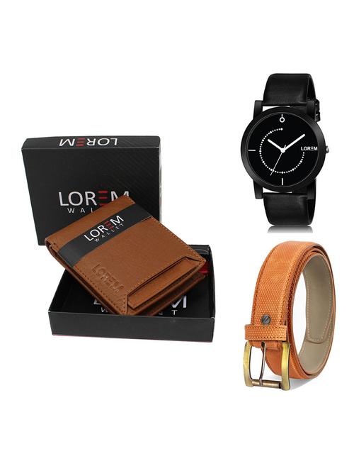 belt, wallet & watch gift combo - 19364900 - Very Small Image - 1