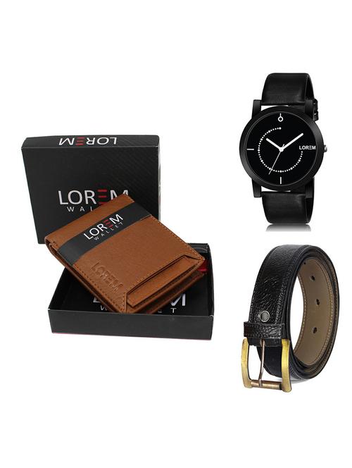 belt, wallet & watch gift combo - 19364901 - Very Small Image - 1