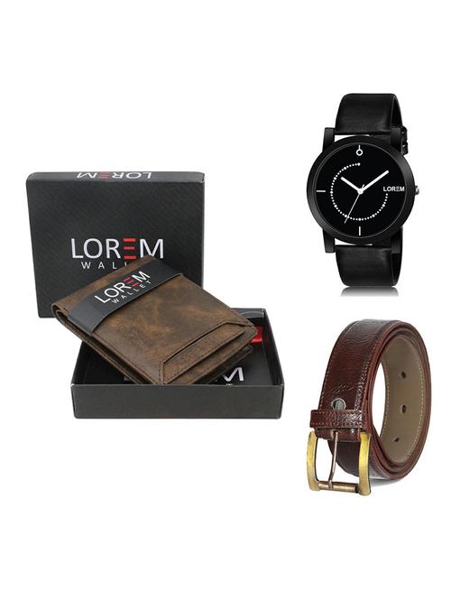 belt, wallet & watch gift combo - 19364905 - Very Small Image - 1