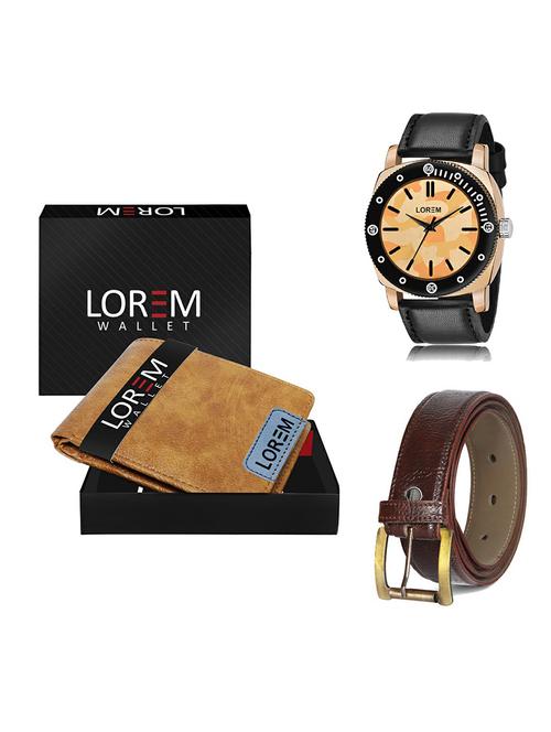 belt, wallet & watch gift combo - 19365058 - Very Small Image - 1