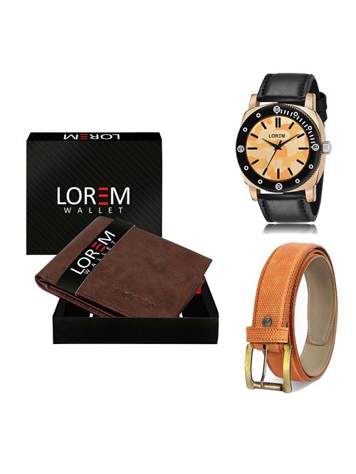 belt, wallet & watch gift combo - 19365059 - Very Small Image - 1