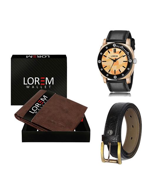 belt, wallet & watch gift combo - 19365060 - Very Small Image - 1