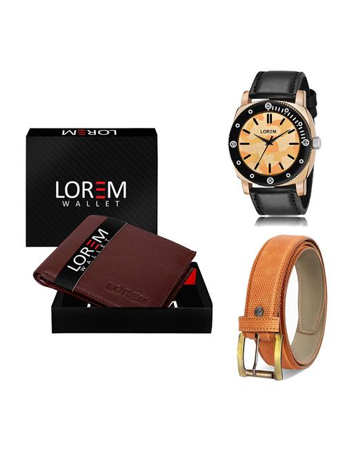 belt, wallet & watch gift combo - 19365065 - Very Small Image - 1