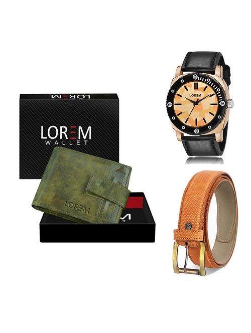 belt, wallet & watch gift combo - 19365089 - Very Small Image - 1