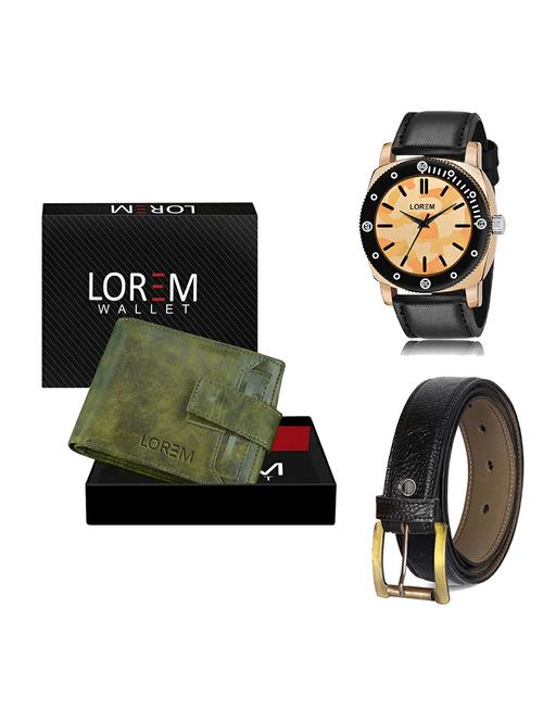 belt, wallet & watch gift combo - 19365090 - Very Small Image - 1