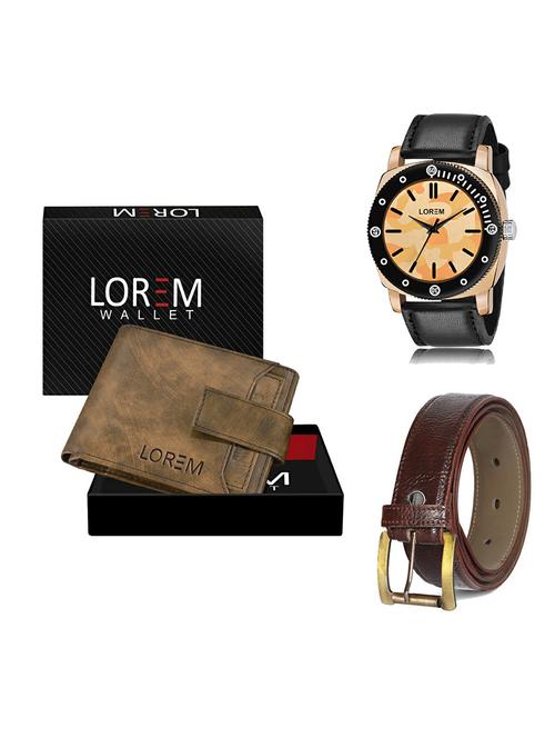 belt, wallet & watch gift combo - 19365094 - Very Small Image - 1