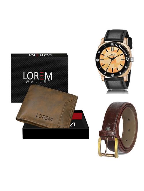 belt, wallet & watch gift combo - 19365097 - Very Small Image - 1