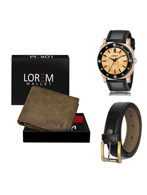 belt, wallet & watch gift combo - 19365099 - Very Small Image - 1