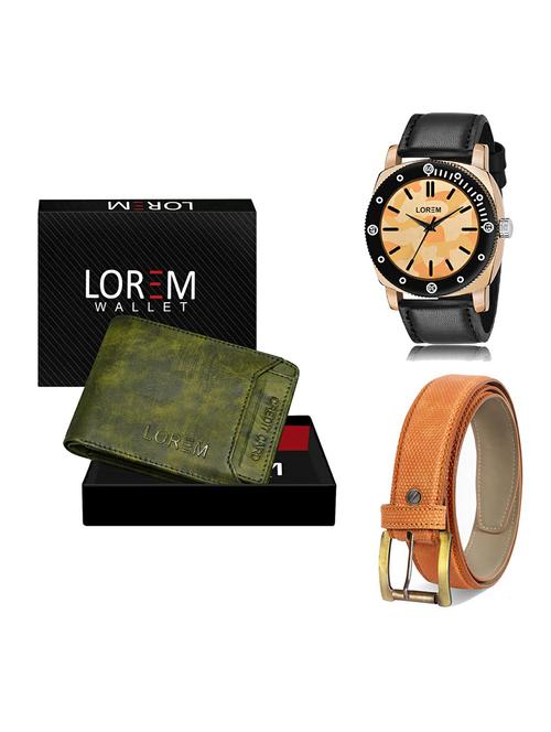 belt, wallet & watch gift combo - 19365104 - Very Small Image - 1