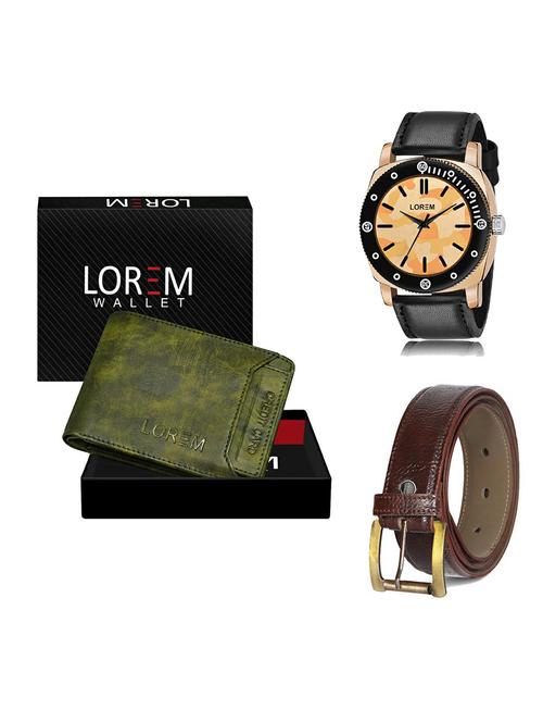 belt, wallet & watch gift combo - 19365106 - Very Small Image - 1