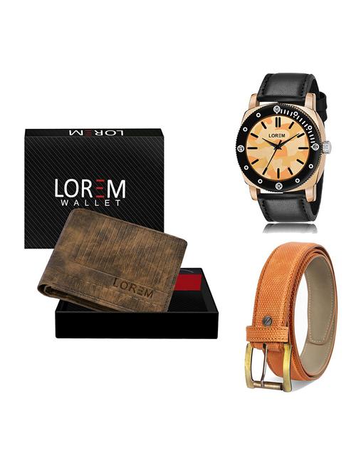 belt, wallet & watch gift combo - 19365107 - Very Small Image - 1