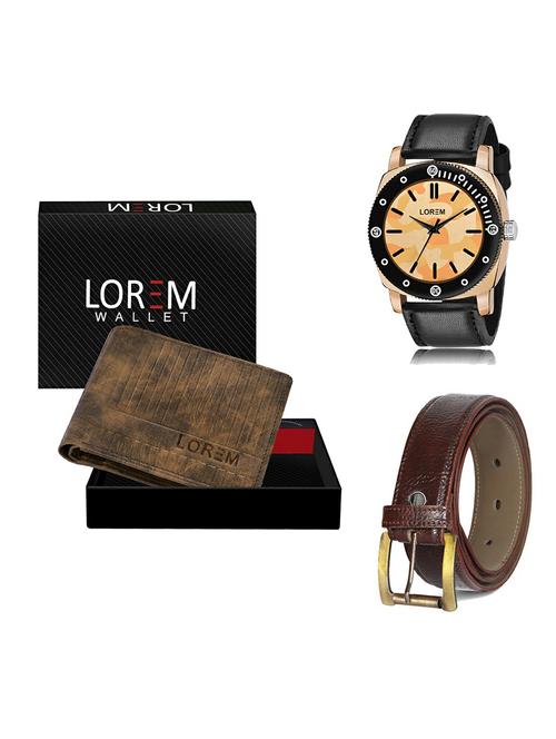 belt, wallet & watch gift combo - 19365109 - Very Small Image - 1