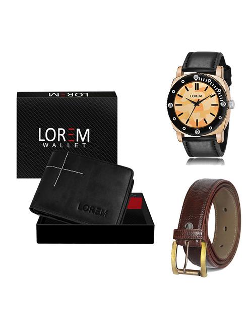 belt, wallet & watch gift combo - 19365145 - Very Small Image - 1