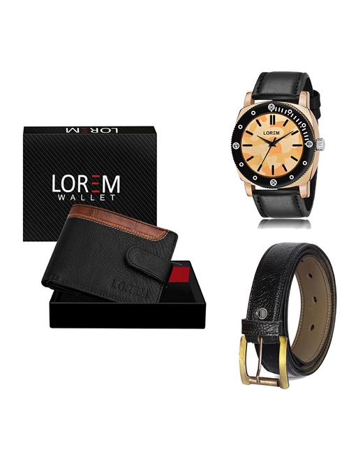 belt, wallet & watch gift combo - 19365159 - Very Small Image - 1