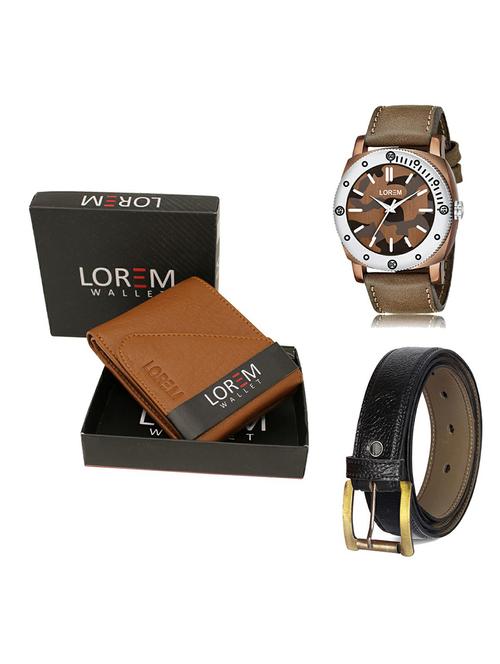 belt, wallet & watch gift combo - 19365165 - Very Small Image - 1