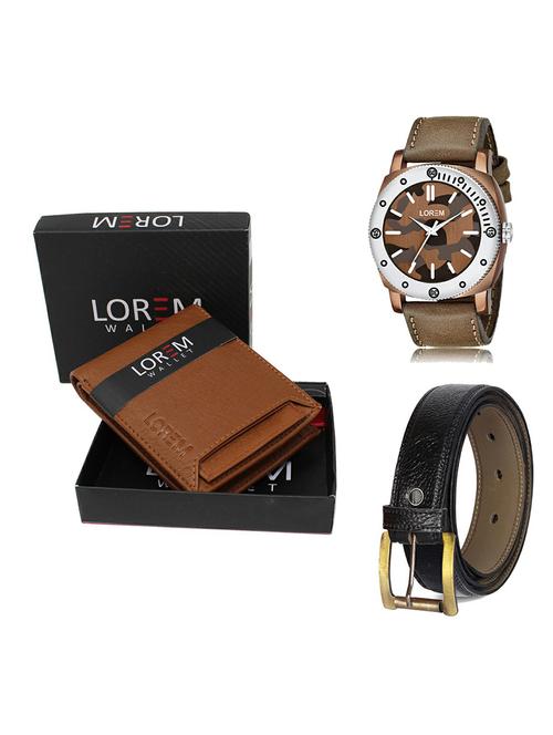 belt, wallet & watch gift combo - 19365171 - Very Small Image - 1