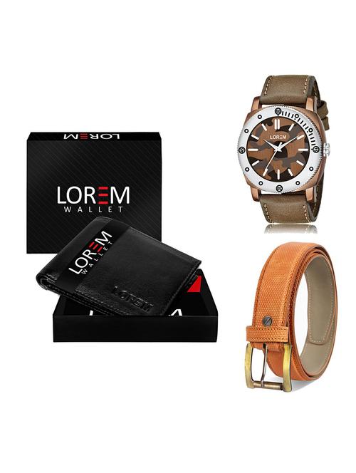 belt, wallet & watch gift combo - 19365203 - Very Small Image - 1