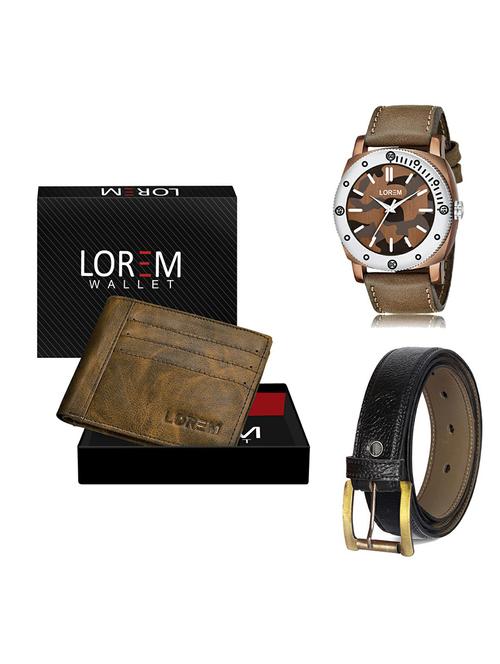 belt, wallet & watch gift combo - 19365216 - Very Small Image - 1