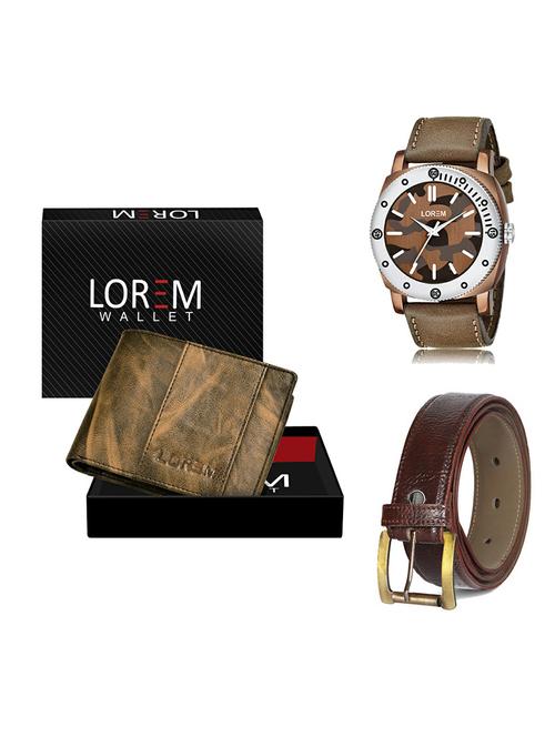 belt, wallet & watch gift combo - 19365220 - Very Small Image - 1
