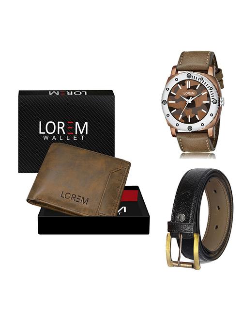 belt, wallet & watch gift combo - 19365231 - Very Small Image - 1
