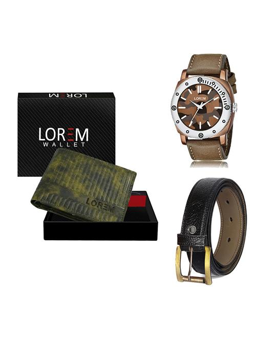 belt, wallet & watch gift combo - 19365249 - Very Small Image - 1