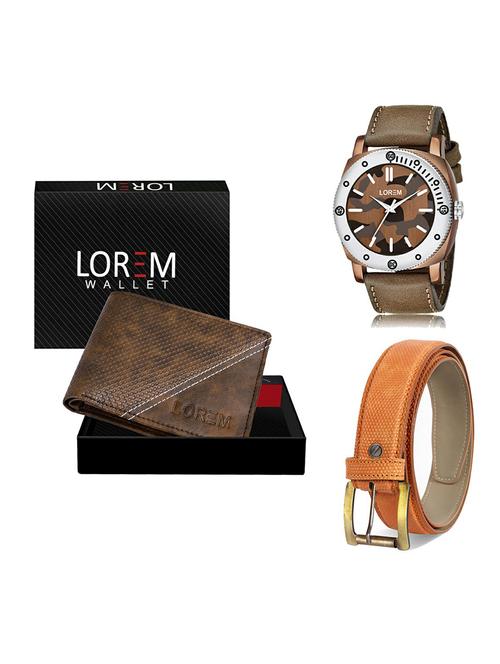 belt, wallet & watch gift combo - 19365254 - Very Small Image - 1