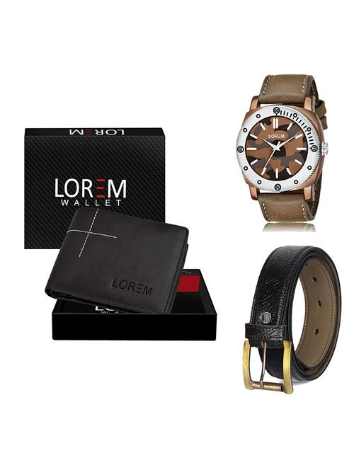 belt, wallet & watch gift combo - 19365282 - Very Small Image - 1