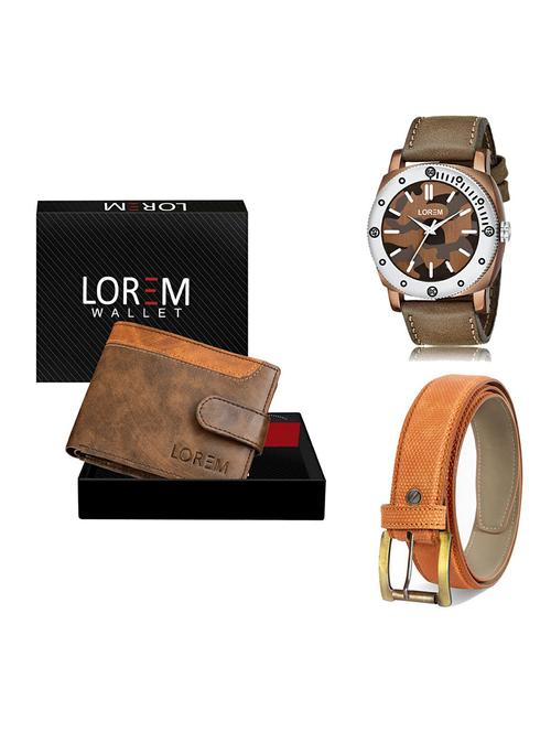belt, wallet & watch gift combo - 19365290 - Very Small Image - 1