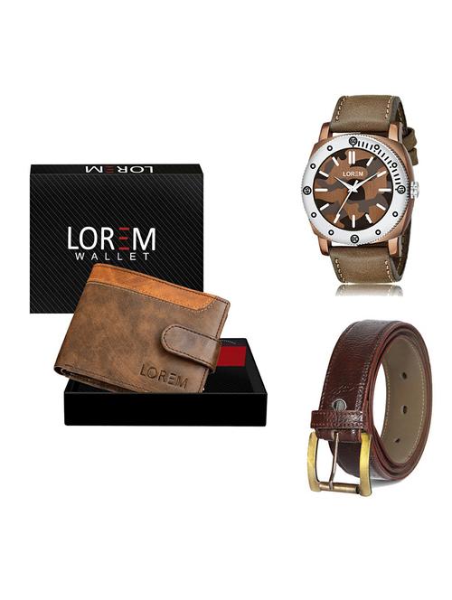 belt, wallet & watch gift combo - 19365292 - Very Small Image - 1