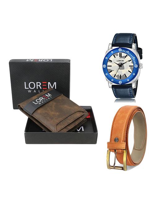 belt, wallet & watch gift combo - 19365308 - Very Small Image - 1