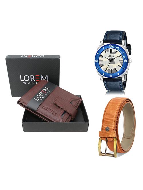 belt, wallet & watch gift combo - 19365321 - Very Small Image - 1