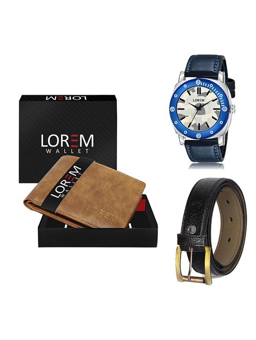 belt, wallet & watch gift combo - 19365334 - Very Small Image - 1