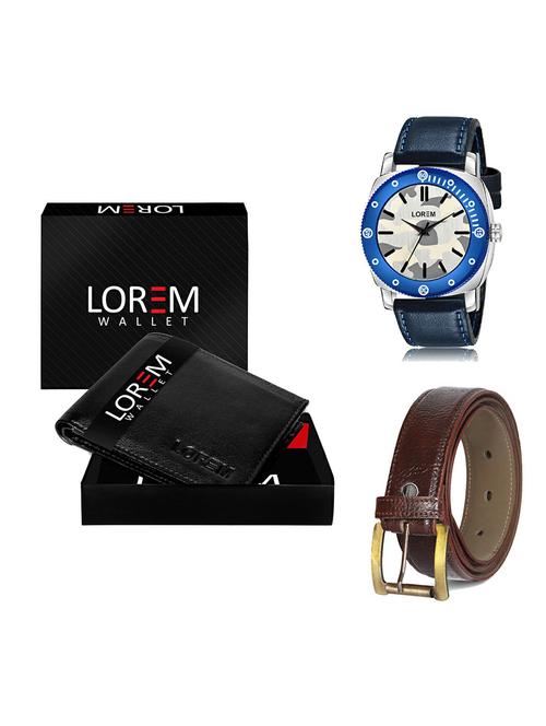 belt, wallet & watch gift combo - 19365341 - Very Small Image - 1